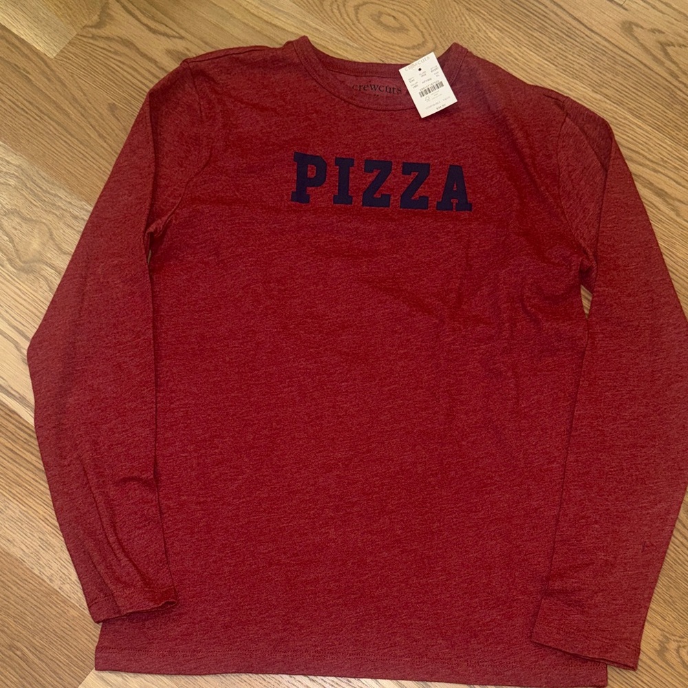 Crewcuts Pizza Long Sleeve Graphic Tee NWT